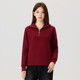Quick Fish Zipper Half-Open Collar Sweater for Women 2025 Spring New Versatile Simple Comfort Korean Slim Sweater