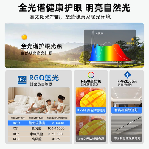 白色磁吸轨道极简全屋智能磁吸灯LED轨道灯卧室客厅遥控APP控制 - 图3