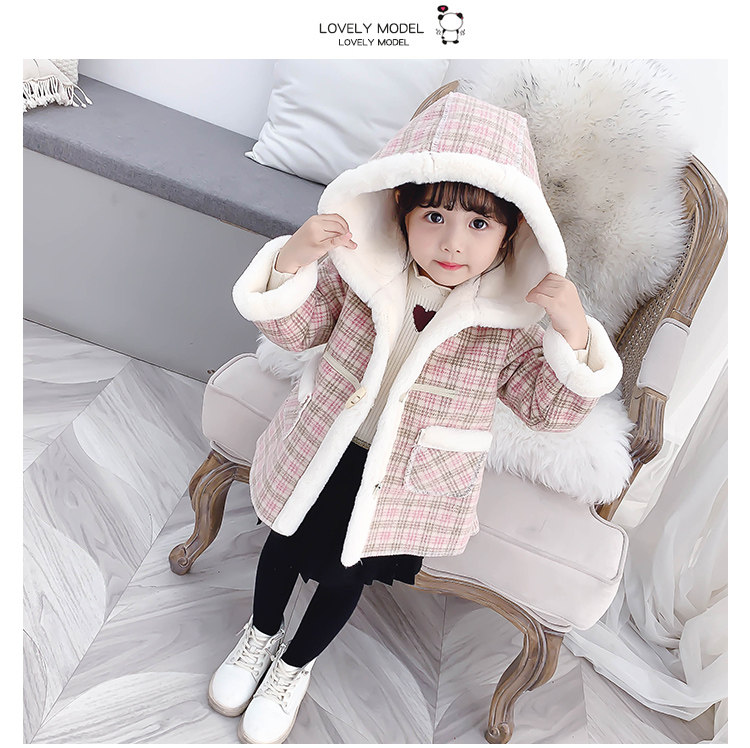 女童呢子大衣秋冬2025新款儿童中长款加厚女宝宝毛呢加绒外套洋气,淘宝优惠券,粉丝福利购,淘宝优惠卷