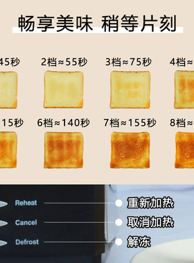 全自动不锈钢8档调节烤面包机