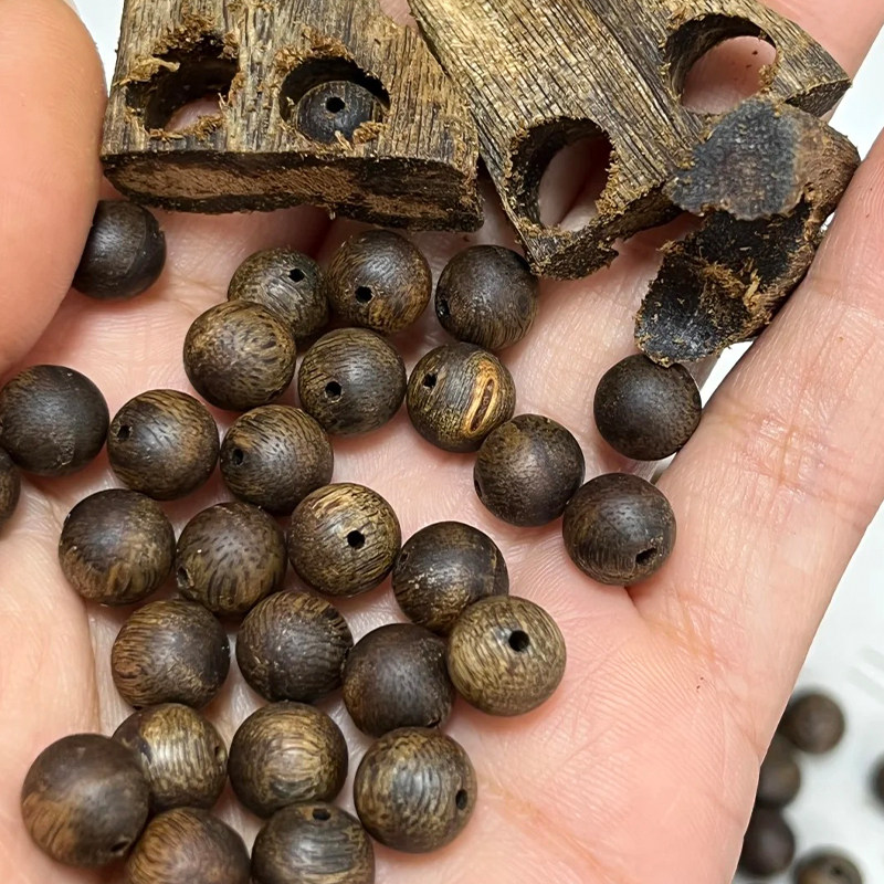 海南天然奇楠沉香散珠手串正品diy配件单珠串珠手链手工木珠子,淘宝优惠券,粉丝福利购,淘宝优惠卷