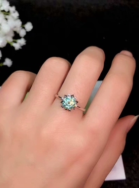 克拉戒指镶嵌锆石莫桑钻