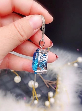 纯银镶嵌刻面裸石大尺寸纯银托