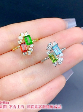 S925纯银戒指空托小众设计时尚