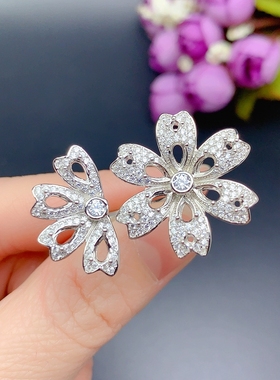 女纯银豪华轻奢风群镶戒指