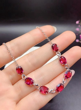 s925银简约8粒手链玉髓翡翠