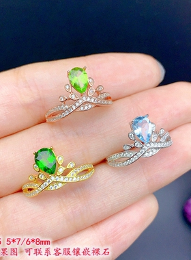 S925新款纯银戒指空托时尚个性