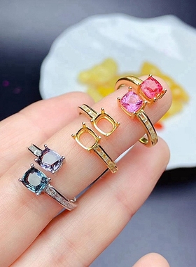 女纯银戒指空托活口戒托