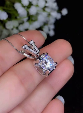 牛头款克拉钻S925银吊坠空托