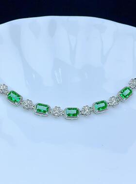 纯银长方形手链简约百搭