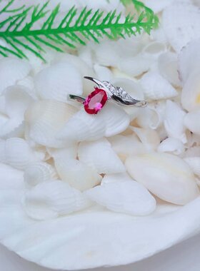 镶嵌碧玺翡翠水晶戒指空托