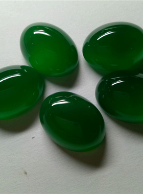 天然精品绿玉髓椭圆戒面裸石蛋面