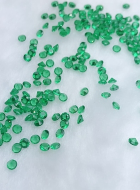 合成宝石 小配石 祖母绿色 圆2.5mm可镶嵌本店空托