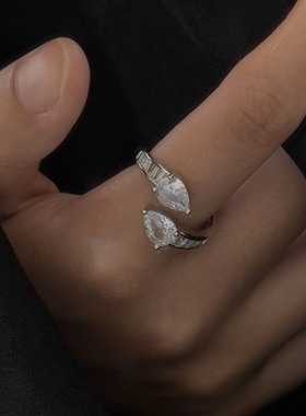 幻影蝴蝶戒指镶钻女百搭女