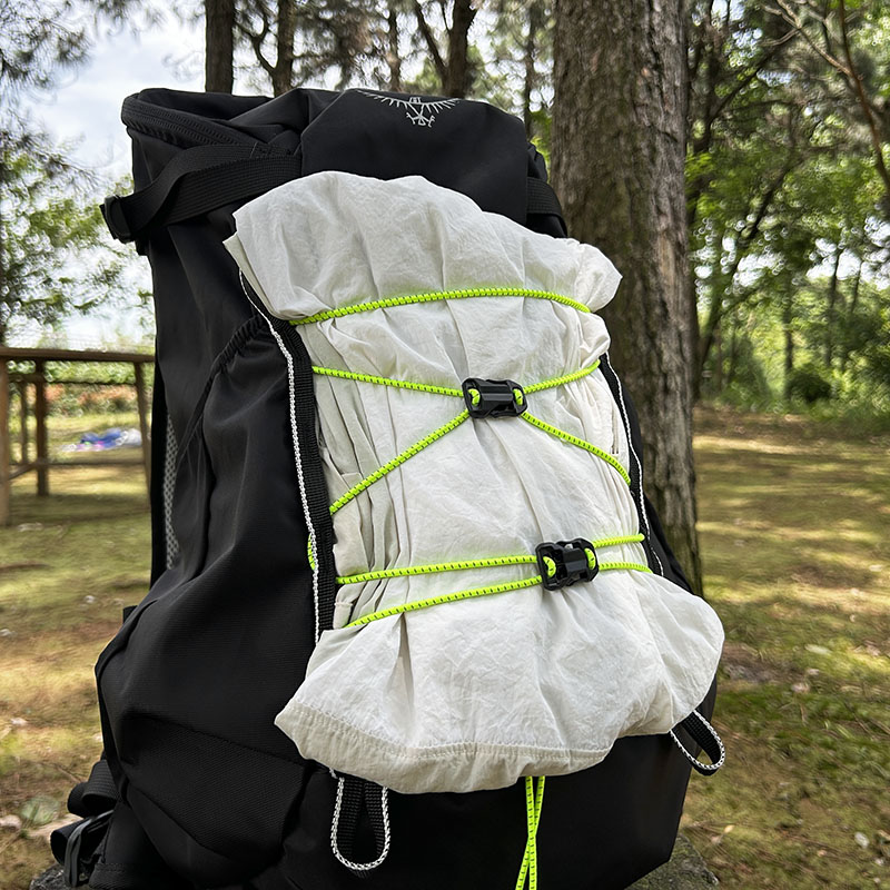 Mountaineering bag modified elastic rope backpack elastic drawstring spring buckle reflective expansion rope fixed buckle outdoor equipment