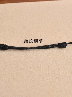 梵绳艺挂小吊坠佛牌蜡绳项链挂绳