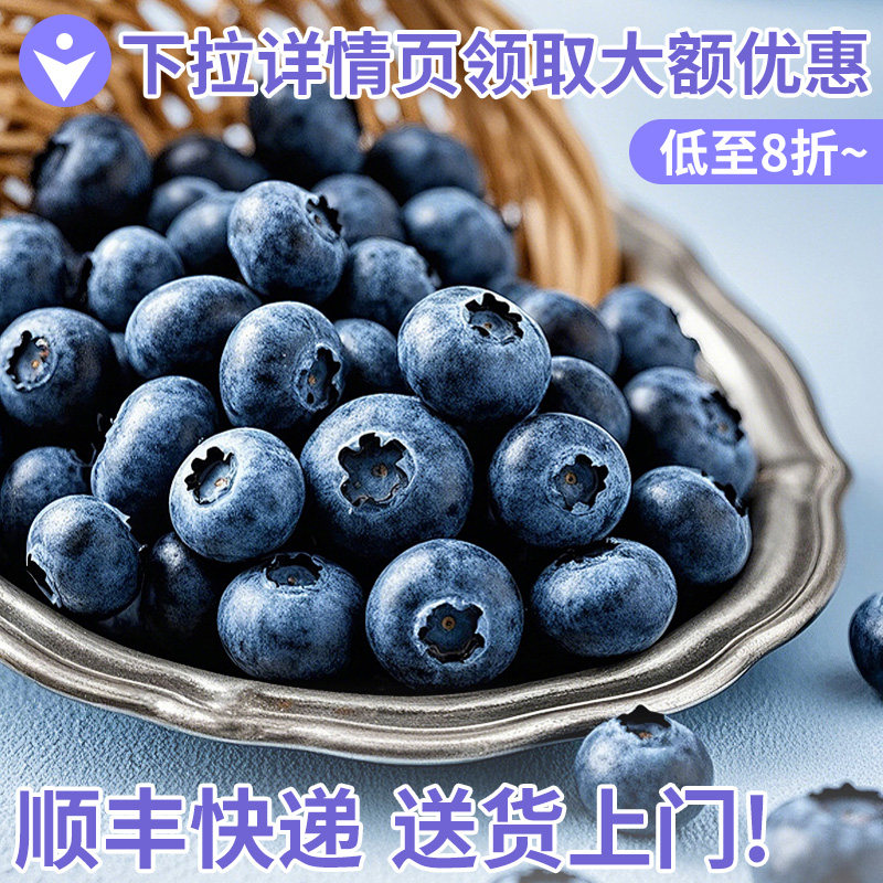 云南蓝莓高山花香新鲜水果当季现摘孕妇甜大盒蓝梅官方旗舰店包邮