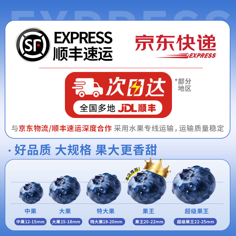 云南蓝莓高山花香新鲜水果当季现摘孕妇甜大盒蓝梅官方旗舰店包邮