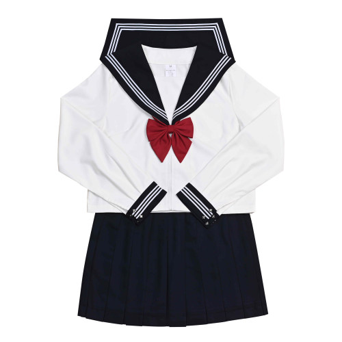 猫屿jk制服白三本日系学院风套装海军风春秋夏服正统基础款水手服 - 图3
