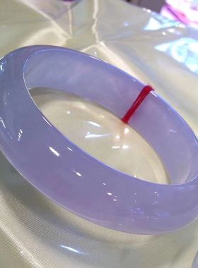 翡翠手镯冰糯种紫罗兰真玉镯缅甸老坑春彩紫色贵妃镯少女款送长辈