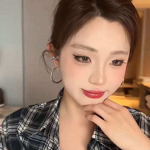 银色素圈耳环2025新款爆款轻奢高级感气质独特耳圈女耳钉圈圈耳饰 - 图0