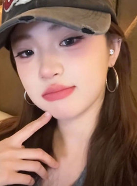 水滴素圈耳环女小众独特高级感