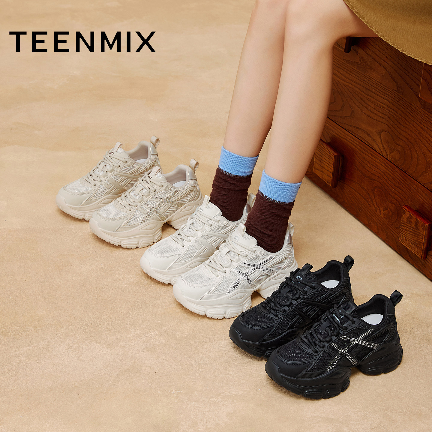 天美意复古厚底增高老爹鞋运动鞋女小白休闲鞋2025秋新款BL113CM5,淘宝优惠券,粉丝福利购,淘宝优惠卷