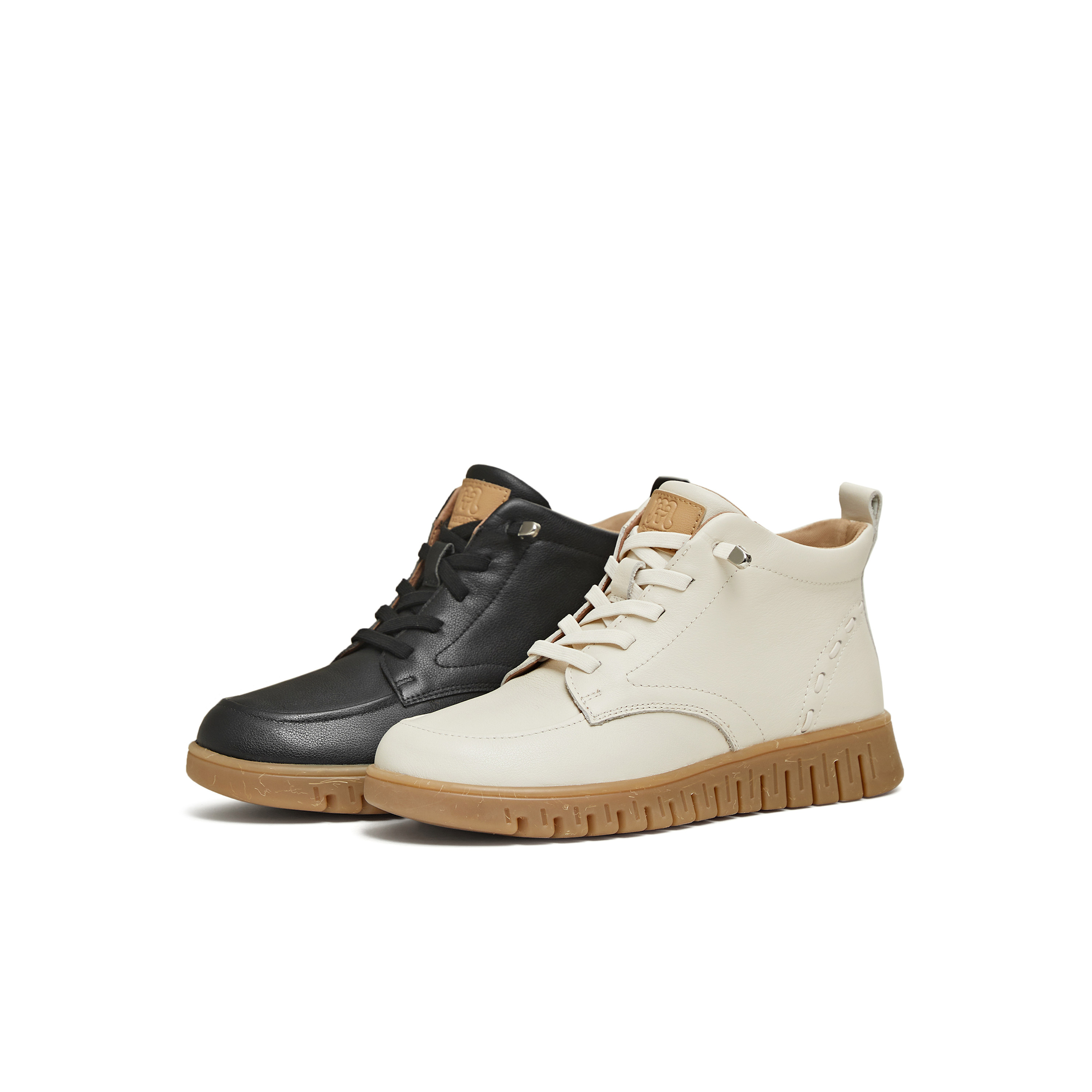 天美意厚底高帮休闲鞋马丁靴女加绒休闲皮短靴2025冬新款CMA43DD5,淘宝优惠券,粉丝福利购,淘宝优惠卷