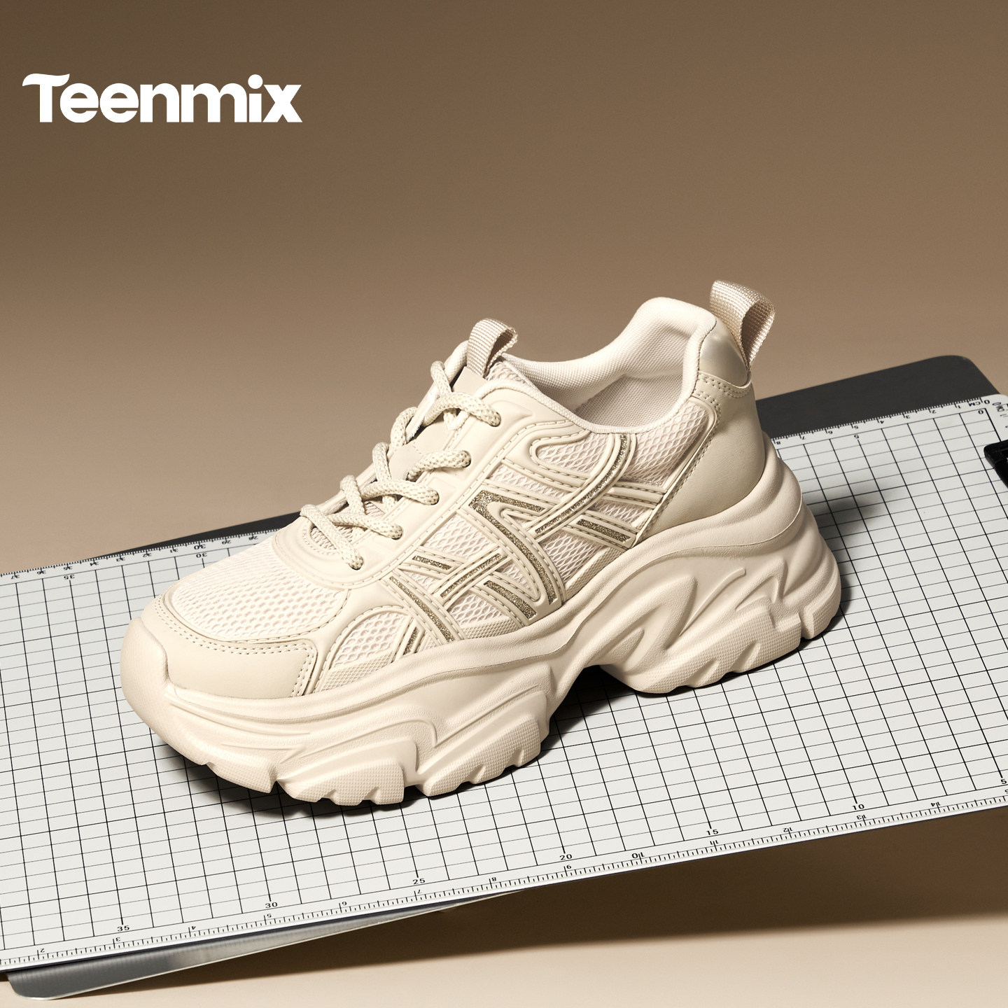 天美意厚底增高老爹鞋复古运动鞋女小白休闲鞋2026春新款BM531AM6,淘宝优惠券,粉丝福利购,淘宝优惠卷