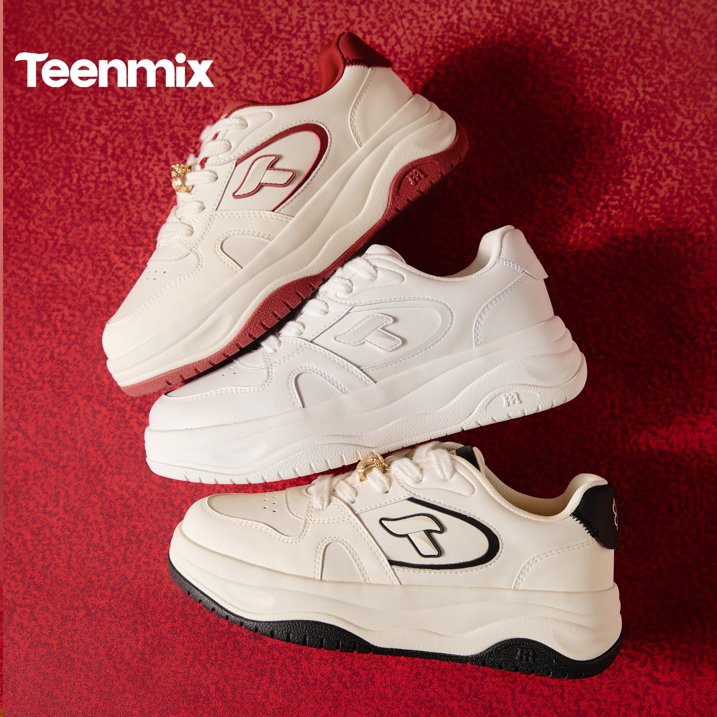 新年限定天美意厚底增高面包小白鞋运动板鞋女休闲鞋2026春季新款 - 图3