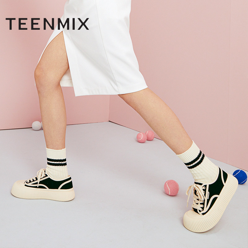  天美意teenmix帆布鞋