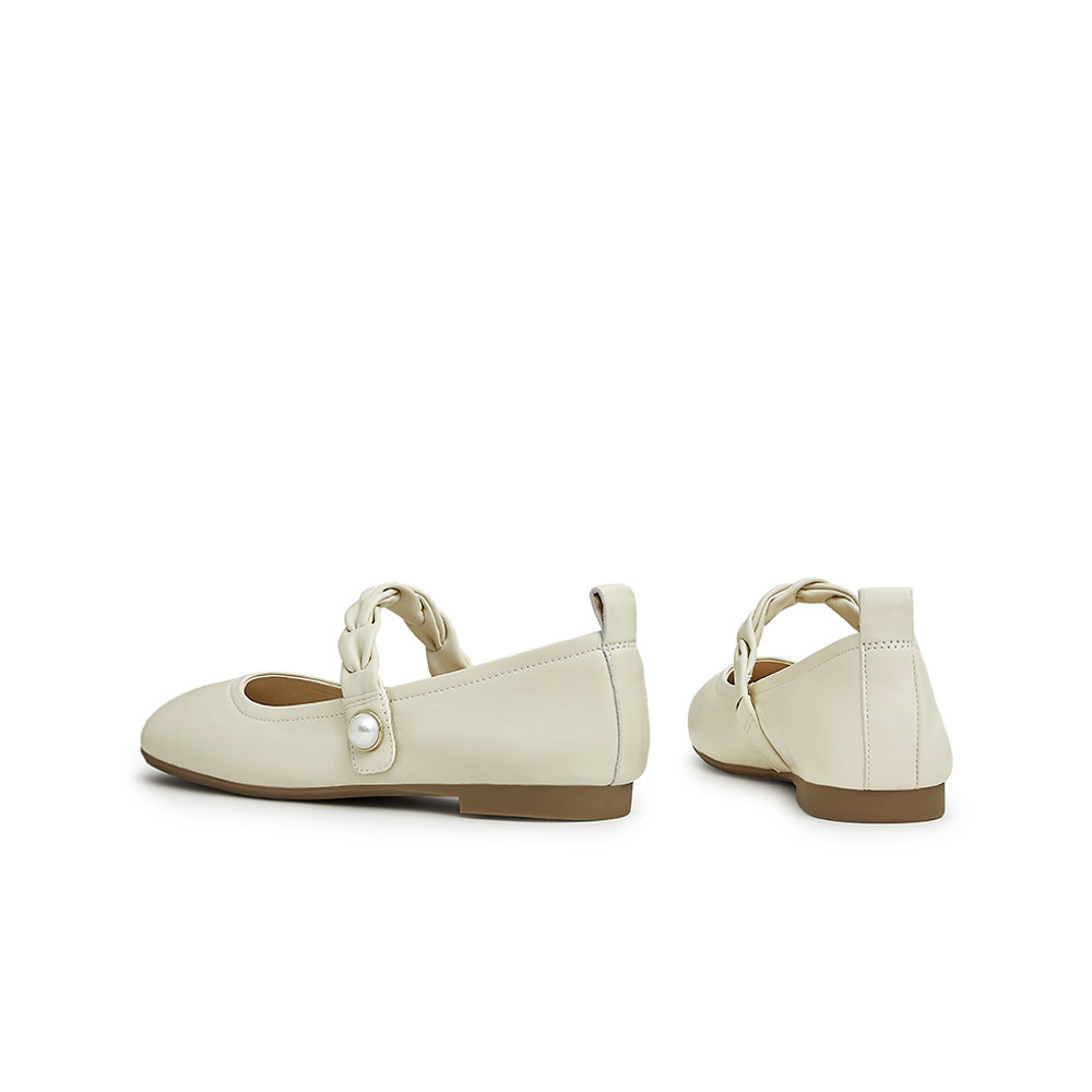 天美意软底玛丽珍浅口平底鞋女皮鞋 天美意teenmix单鞋