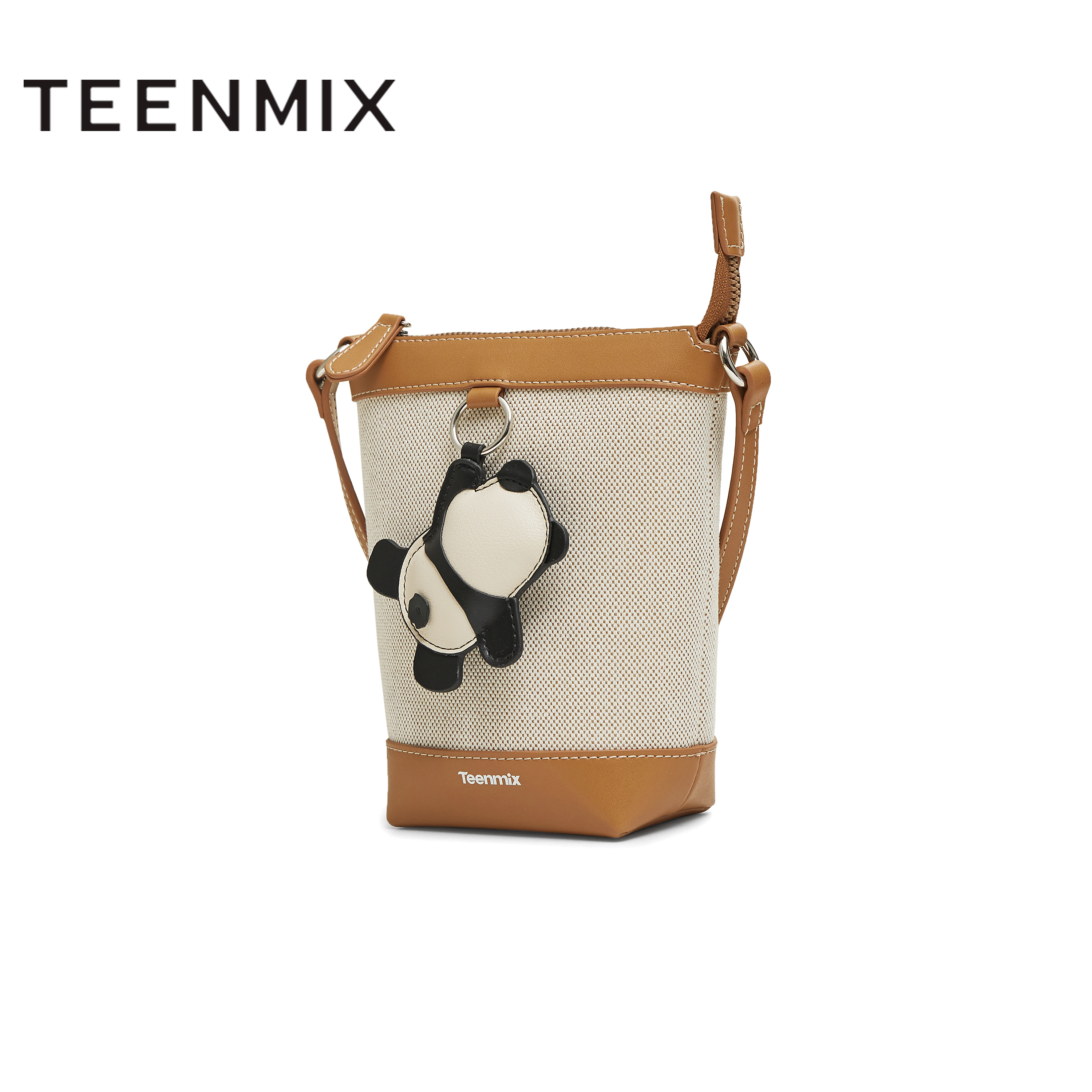 天美意简约时尚包包女休闲水桶包单肩斜挎包2025冬季新款X3182DX5 - 图0