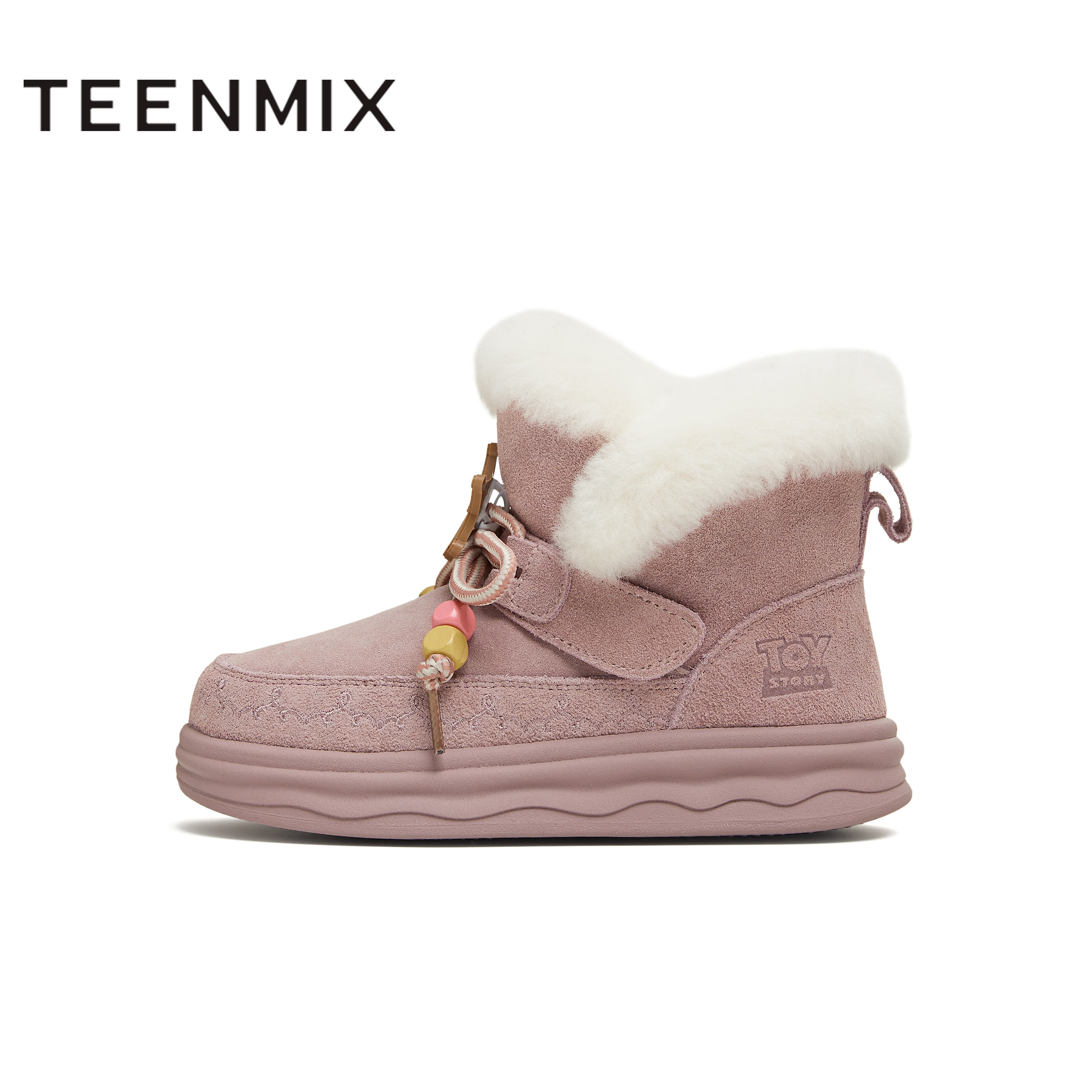 天美意厚底加绒保暖儿童雪地靴棉鞋童鞋休闲短靴2025新款08748DD5,淘宝优惠券,粉丝福利购,淘宝优惠卷