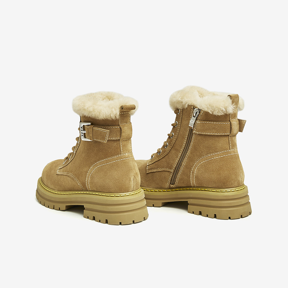 tata加绒英伦马丁靴秋冬户外雪地靴 他她Tata马丁靴