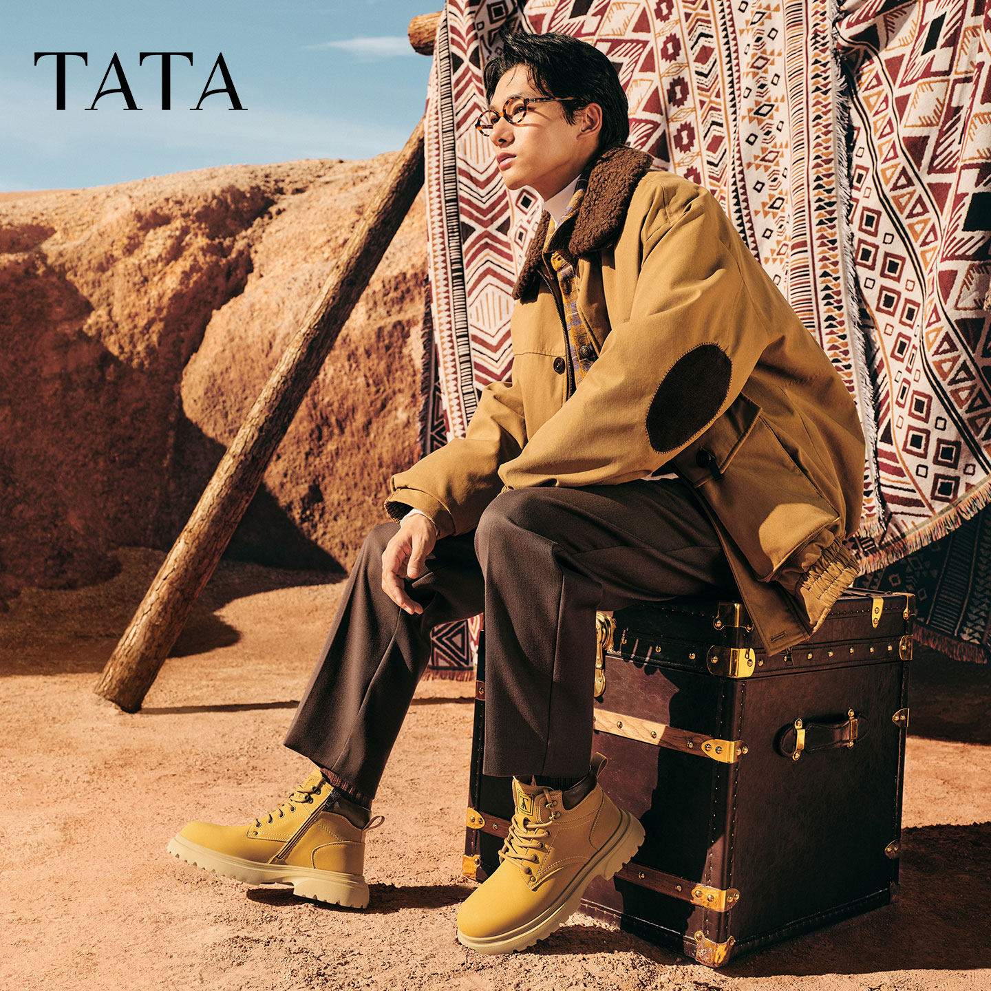 TATA他她男靴子2025冬季大黄靴百搭休闲男鞋新款工装靴VPQ01DD5,淘宝优惠券,粉丝福利购,淘宝优惠卷