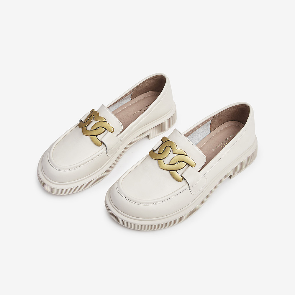 tata通勤乐福鞋女英伦jk新款小皮鞋 他她Tata乐福鞋（豆豆鞋）