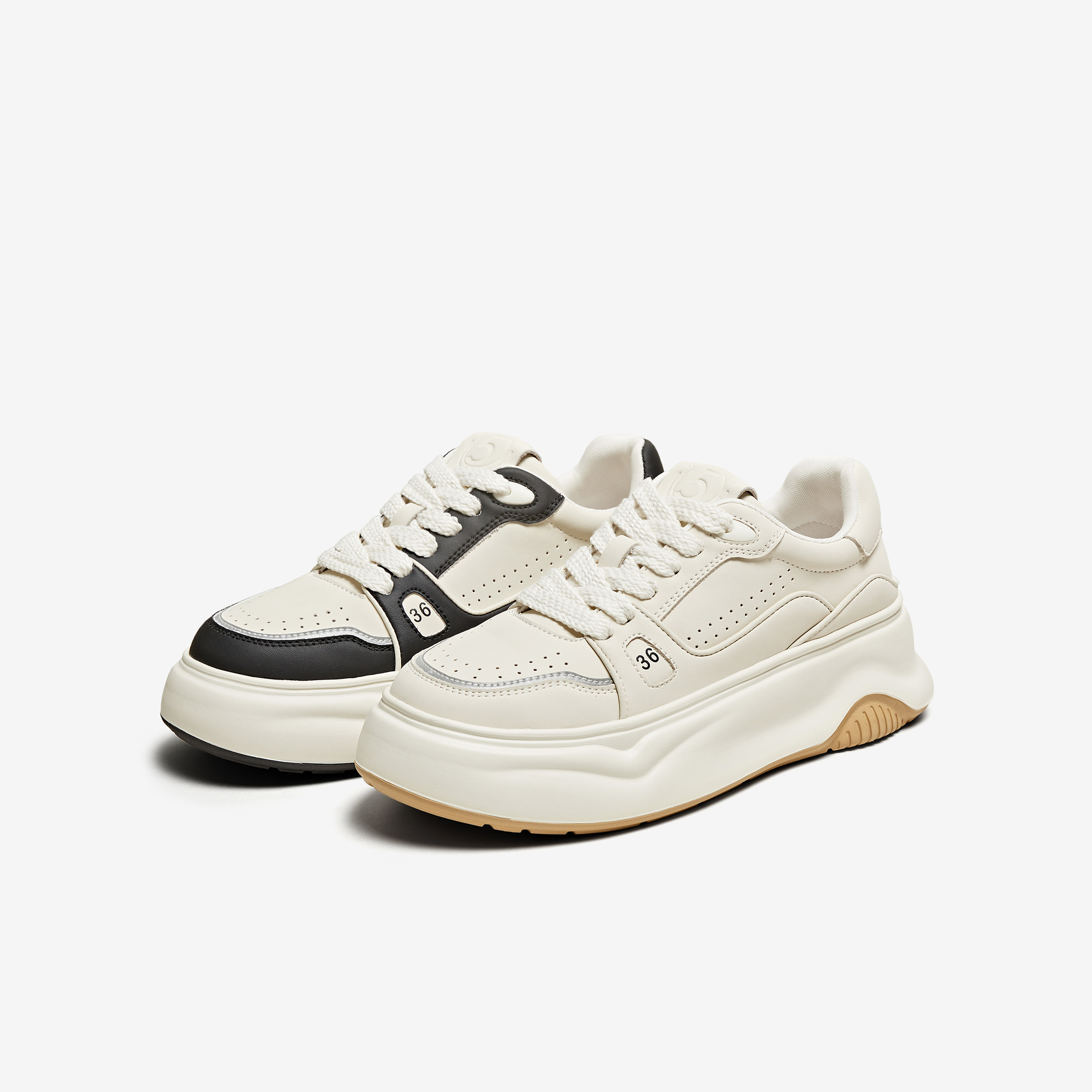 TATA他她女鞋时尚厚底百搭拼接休闲板鞋厚底圆头满帮鞋子WED01BM4,淘宝优惠券,粉丝福利购,淘宝优惠卷