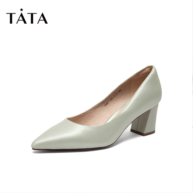 tata /他她2020春专柜同款漆女单鞋 他她Tata单鞋