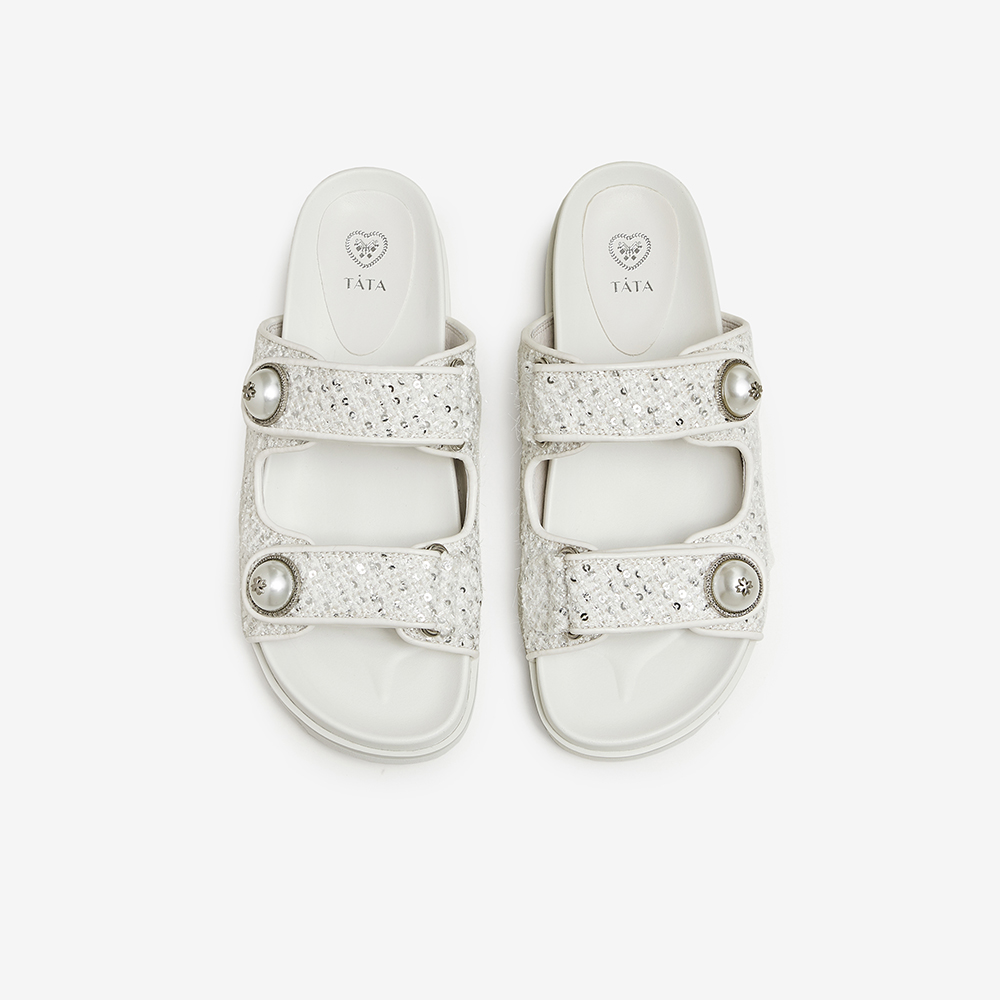 Tata他她厚底小香风拖鞋女休闲外穿气质凉拖夏季新款鞋子7WR16BT4 - 图2