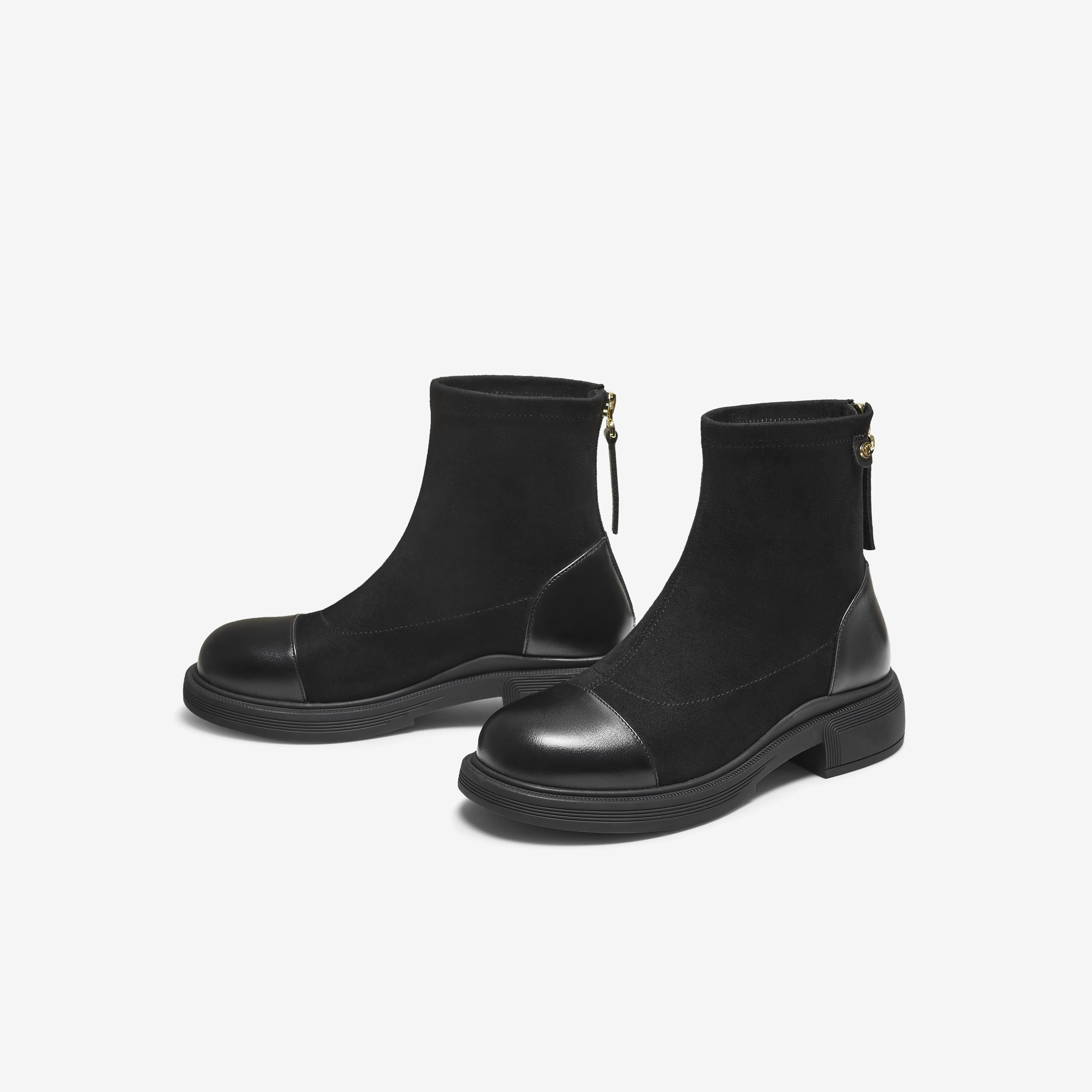 TATA他她靴子2025冬季新款弹力靴时装靴女鞋短靴瘦瘦靴WZB04DD5,淘宝优惠券,粉丝福利购,淘宝优惠卷