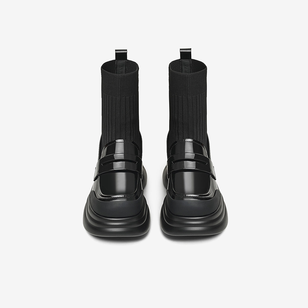 TATA他她靴子2025冬季弹力靴时尚乐福袜靴女新款短筒靴CCJ02CZ5,淘宝优惠券,粉丝福利购,淘宝优惠卷