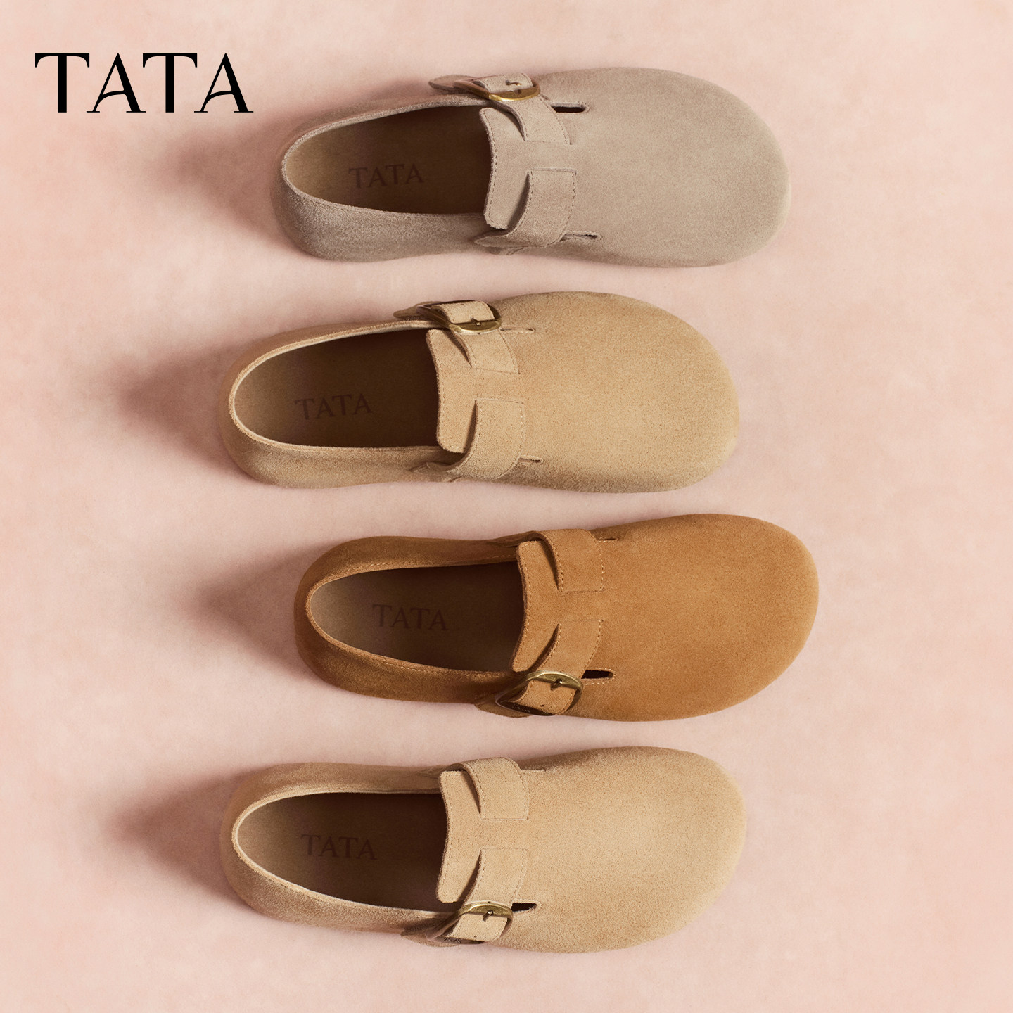 TATA他她女鞋2026春季新款勃肯鞋内增高时尚百搭深口鞋子CUG09AM6,淘宝优惠券,粉丝福利购,淘宝优惠卷