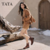 TATA Chelsea boots women's chimney boots washed leather fashion boots versatile short boots for women 2026 winter F9U01DD6