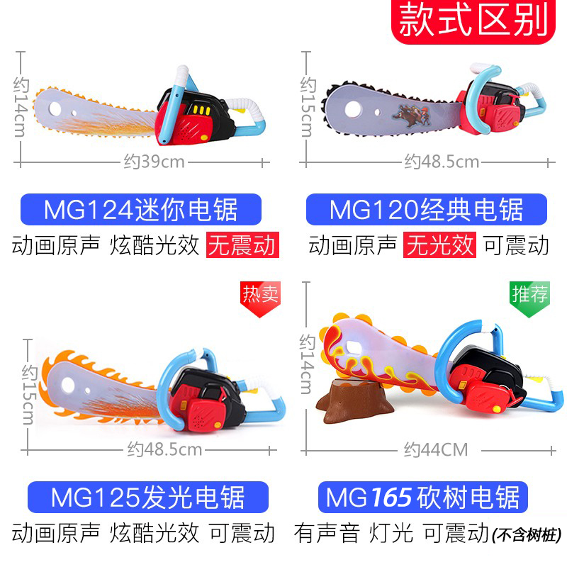 光头强砍树刀伐木工具的电锯子枪儿童玩具套装全套熊出没熊大熊二 - 图1