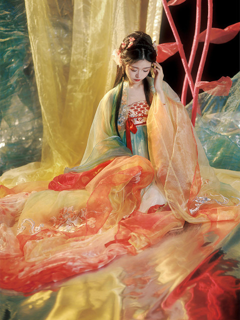 Hanfu women's Tang-made myrobalan skirt embroidered spring and summer