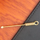 Латунная ухочистка для ушей, медный старомодный брелок для взрослых ручной работы