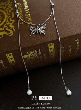 冷淡项链新款抽拉式锁骨流苏项饰