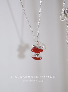 新年苹果精致小巧天然珍珠项链女