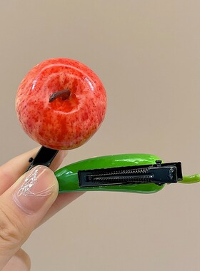 趣味搞怪仿真剪刀灯泡小发夹头饰女侧边前额刘海碎发夹子发卡发饰